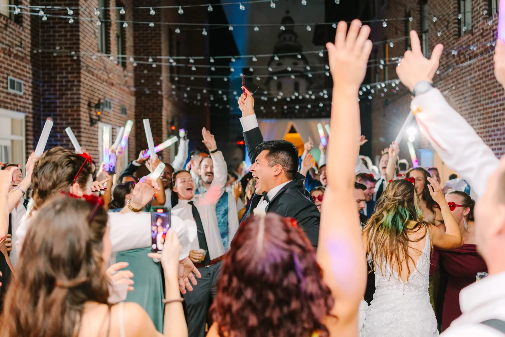 photo guests dancing to high energy dj salisbury md entertainment at outdoor event