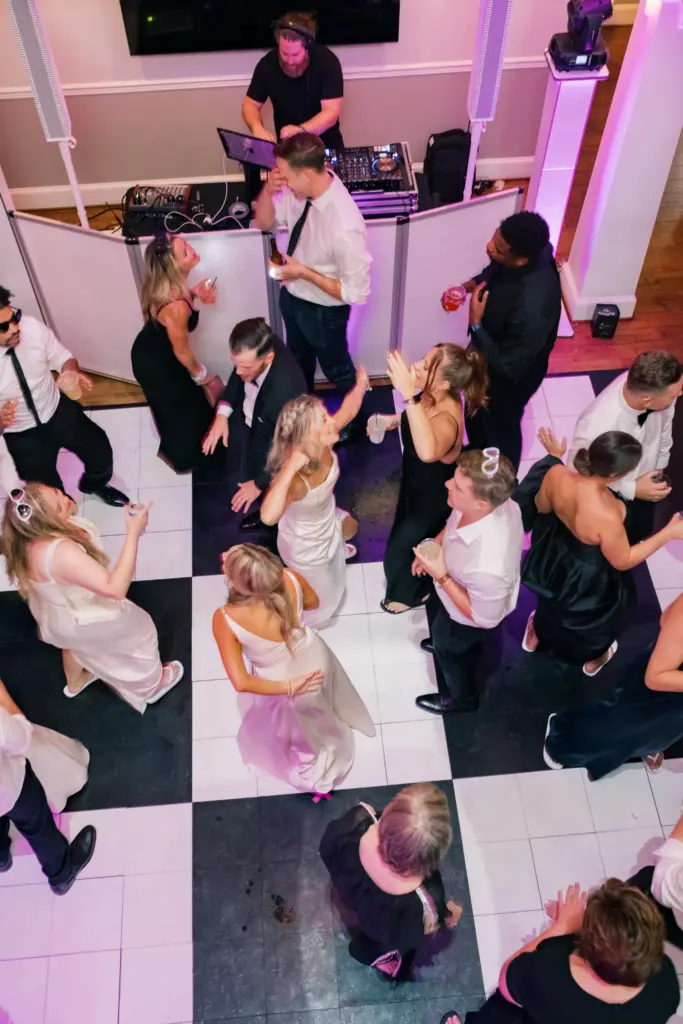 photo mobile dj booth and lighting setup for event in maryland