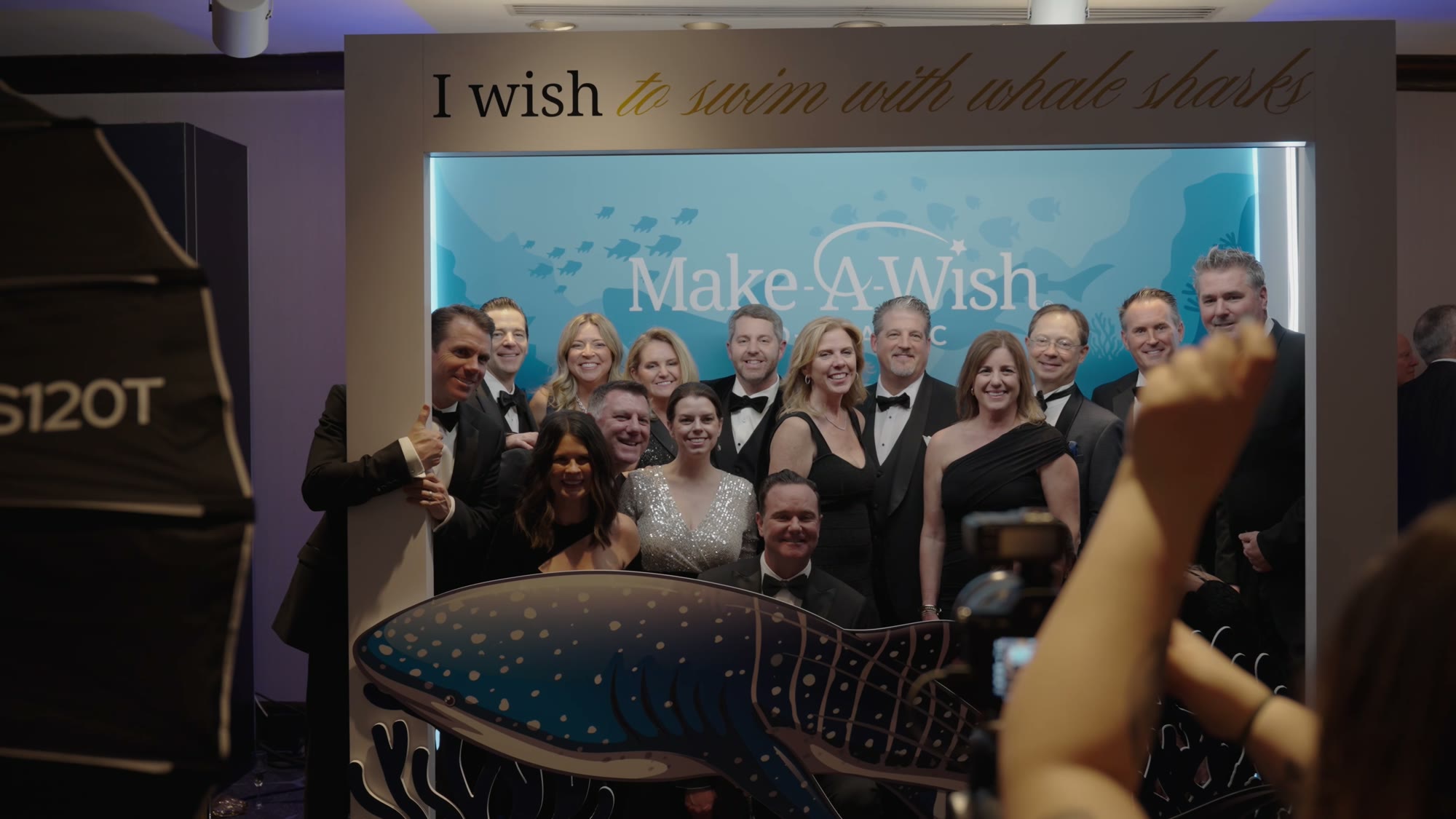 Group photo at the I wish photo wall