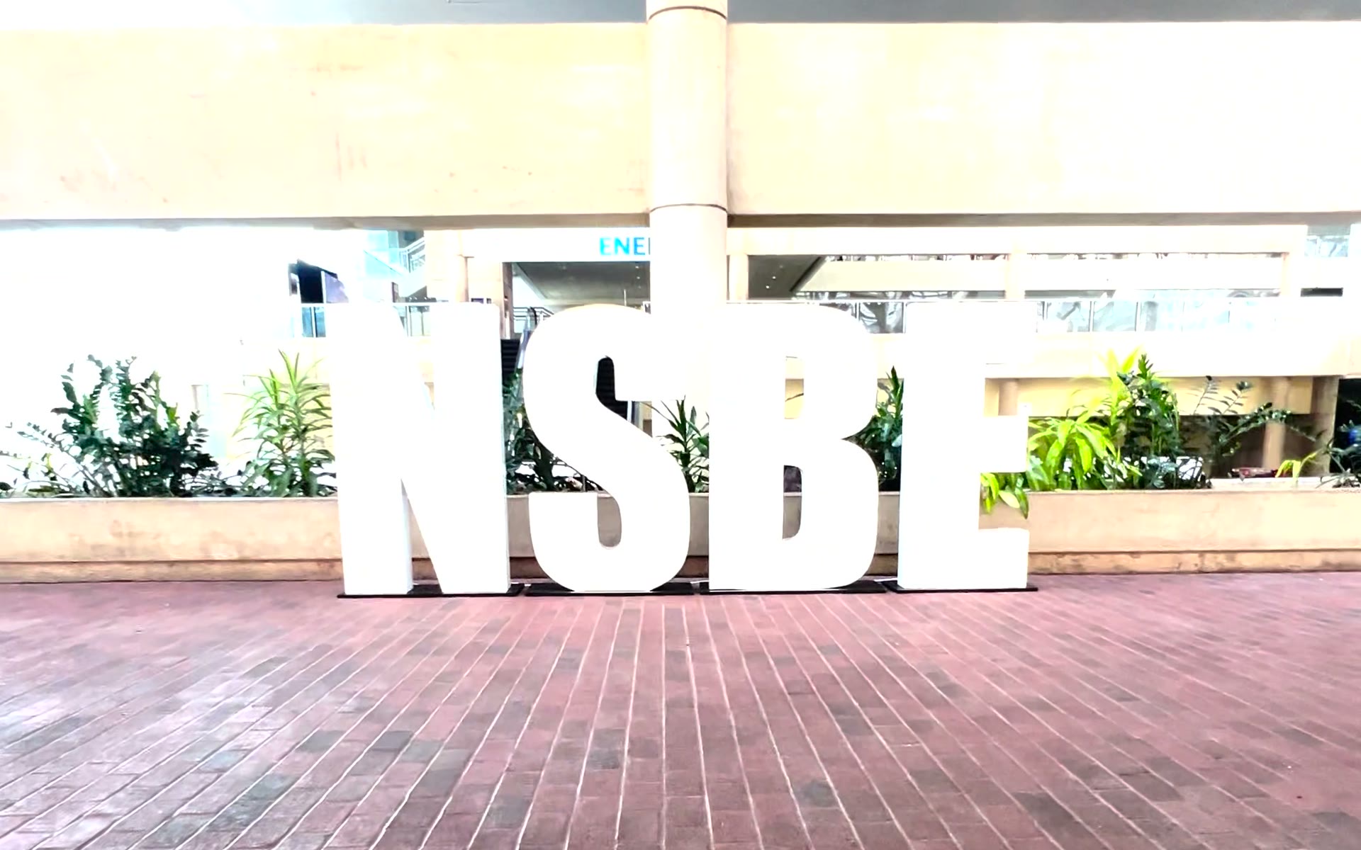 NSBE marquee letters set up by BSE at the Baltimore Convention Center