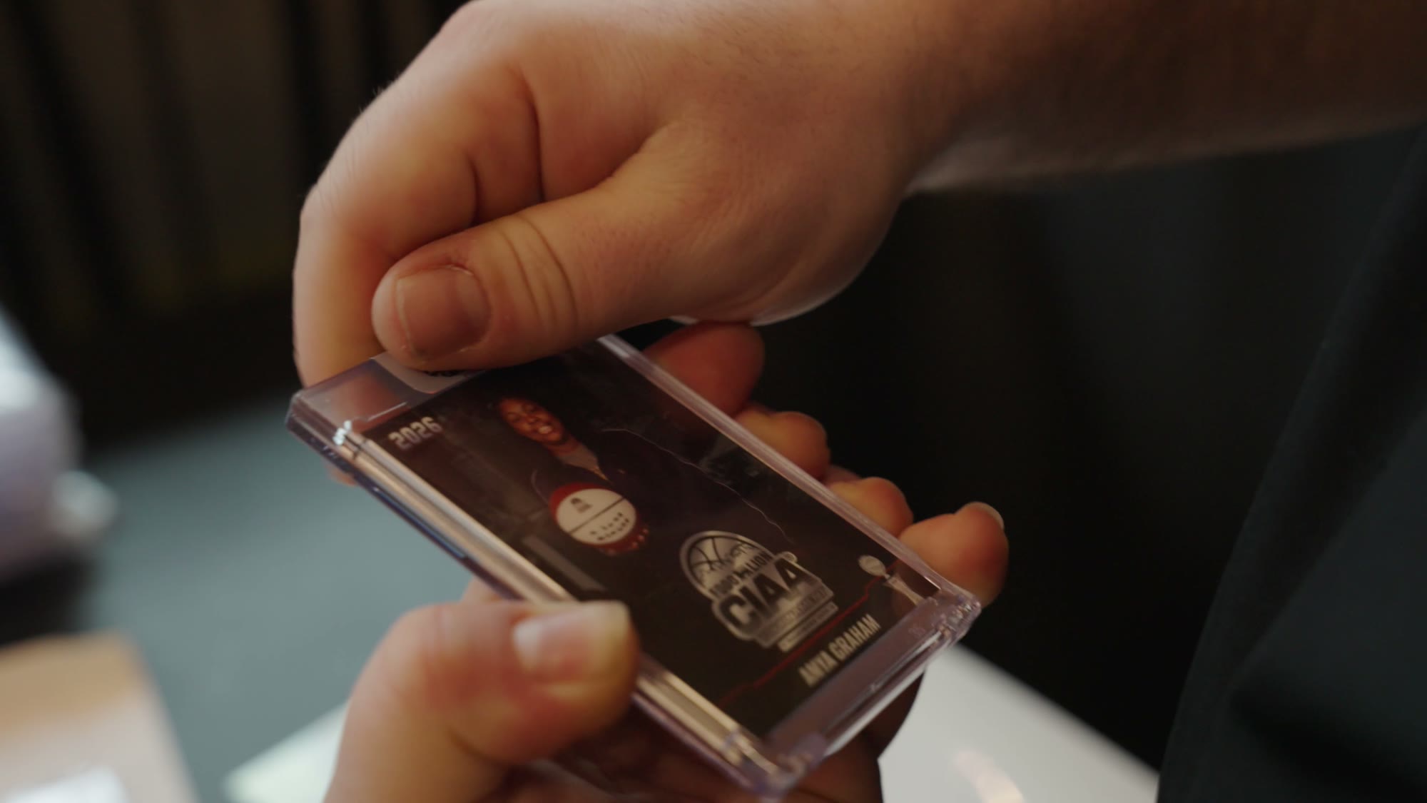 Finished CIAA player card in a protective case